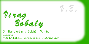 virag bobaly business card