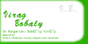 virag bobaly business card